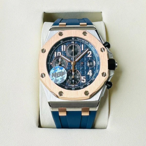 AP Royal Oak Offshore Chronograph Yellow Gold – Ceramic Bezel – Blue Rubber – 44mm