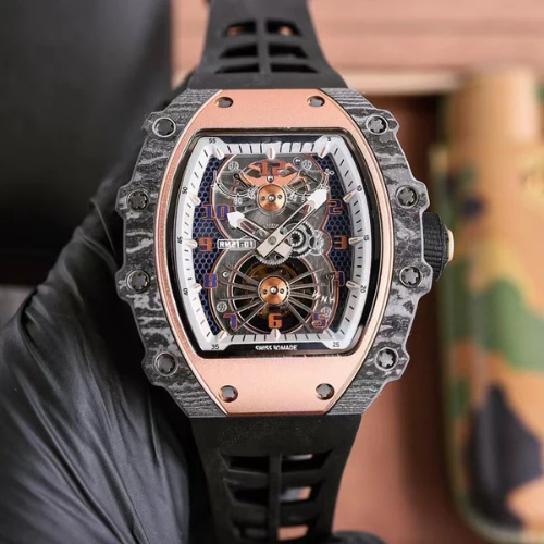 RM 055 - Tourbillon Aerodyne - Rose Gold Ceramic & Black Rubber