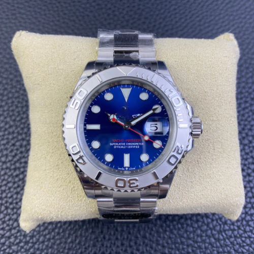 RLX Yacht-Master 40 with a blue dial and platinum bezel
