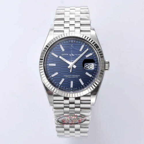 RLX Oyster Perpetual Datejust 41, blue motif / patterned dial