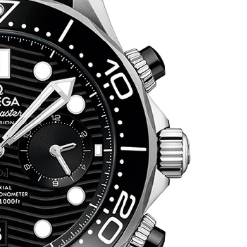 OMG Seamaster Diver 300M – Black Steel – Black Rubber – Quartz – 42mm