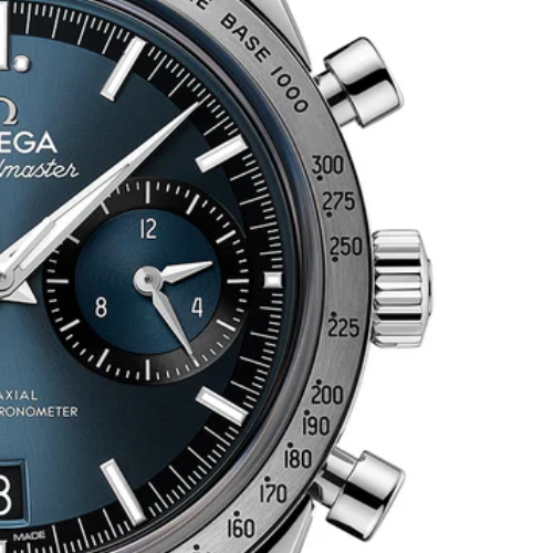 OMG Speedmaster Chronoscope – Blue Dial – Blue Leather – 40mm