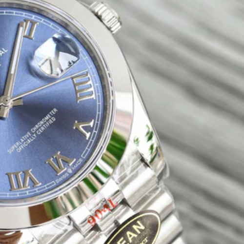 RLX Datejust 41 – Oyster, 41 mm, Oystersteel – Blue dial with Roman numerals