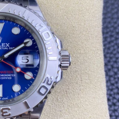 RLX Yacht-Master 40 with a blue dial and platinum bezel