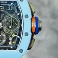 RM 11-04 - Automatic Flyback Chronograph - Baby Blue Ceramic